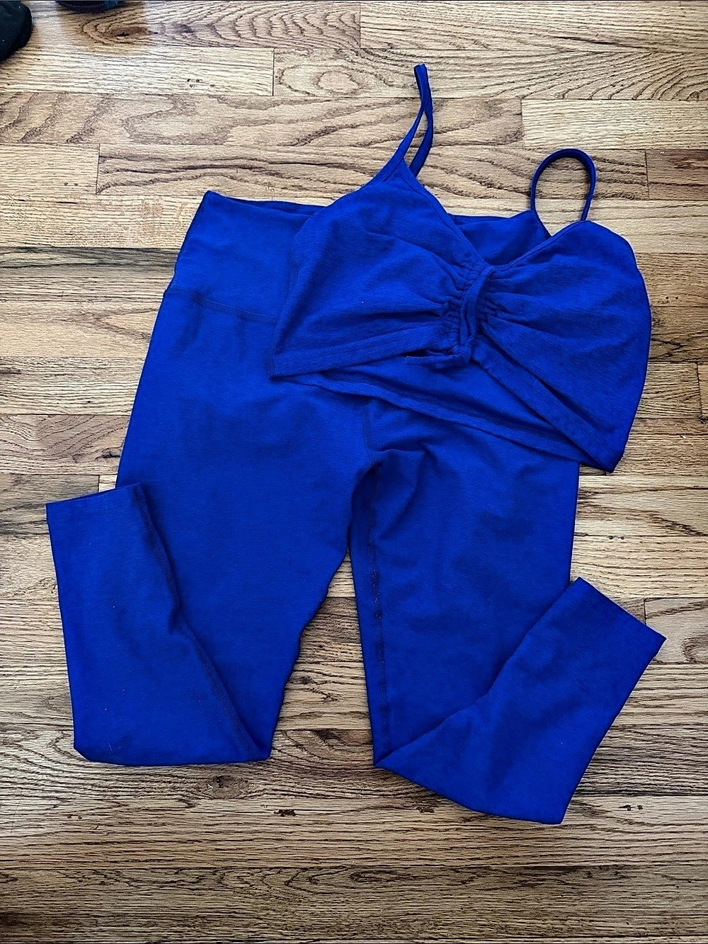 Beyond Yoga Blue Jumpsuit Size Large top XL Bottoms/  Like New